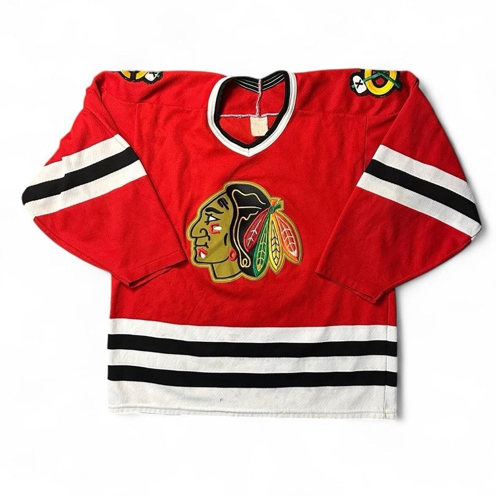 NHL Red and Black Chicago Blackhawks Jersey